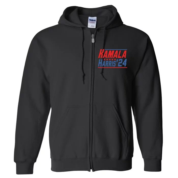 Kamala Harris 2024 Support Graphic Full Zip Hoodie