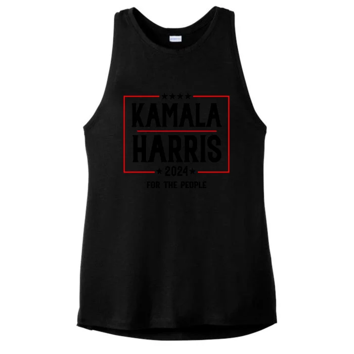 Kamala Harris 2024 For The People Graphic Ladies Tri-Blend Wicking Tank