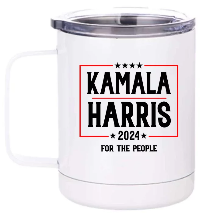 Kamala Harris 2024 For The People Graphic Front & Back 12oz Stainless Steel Tumbler Cup