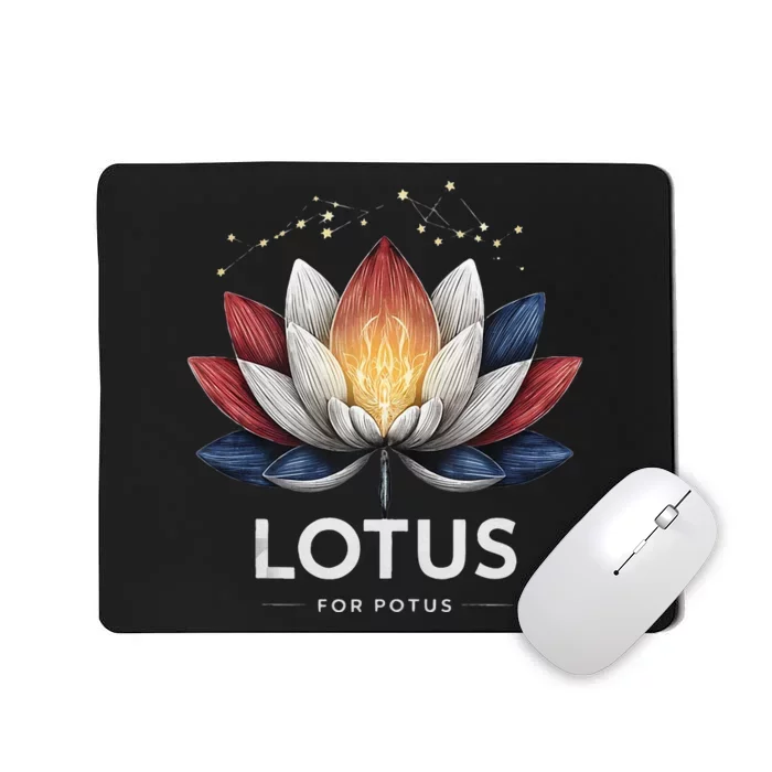 Kamala Harris 2024 Lotus For Potus President Election Mousepad