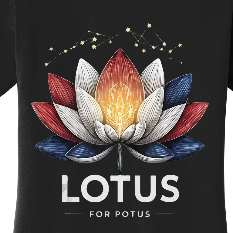 Kamala Harris 2024 Lotus For Potus President Election Women's T-Shirt