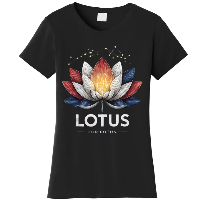 Kamala Harris 2024 Lotus For Potus President Election Women's T-Shirt