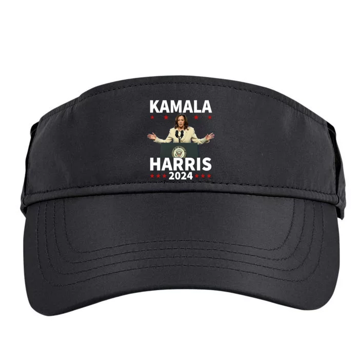 Kamala Harris 2024 Support Graphic Adult Drive Performance Visor