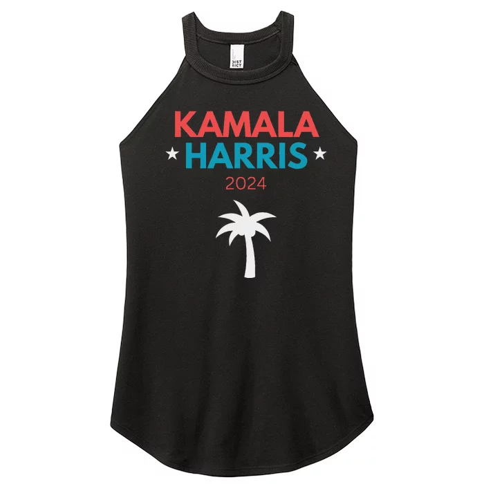 Kamala Harris 2024 Us Election Coconut Funny Meme Design Women’s Perfect Tri Rocker Tank