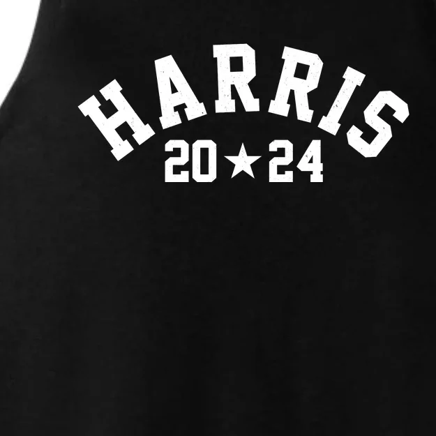 Kamala Harris 2024 Sporty Style Logo Ladies Tri-Blend Wicking Tank