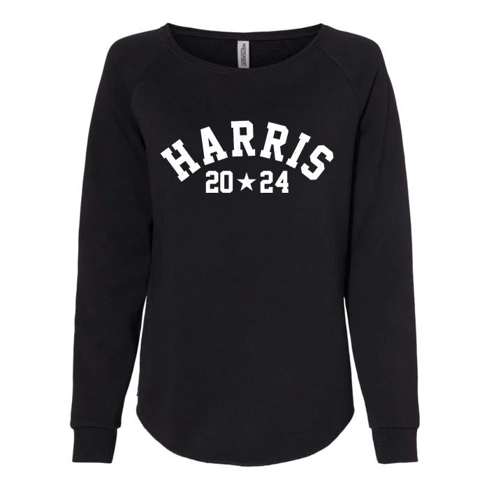 Kamala Harris 2024 Sporty Style Logo Womens California Wash Sweatshirt