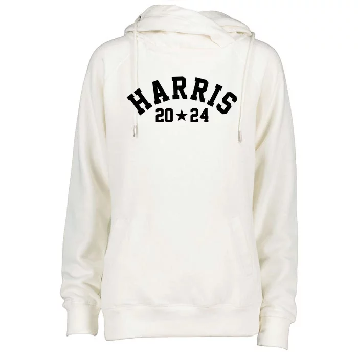 Kamala Harris 2024 Sporty Style Logo Womens Funnel Neck Pullover Hood