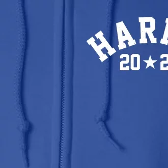 Kamala Harris 2024 Sporty Style Logo Full Zip Hoodie