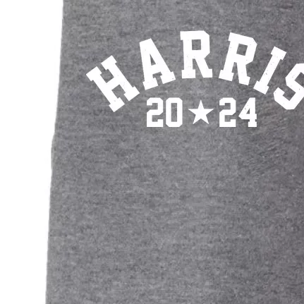 Kamala Harris 2024 Sporty Style Logo Doggie 3-End Fleece Hoodie