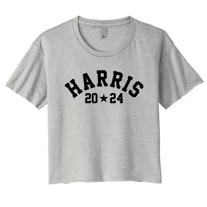 Kamala Harris 2024 Sporty Style Logo Women's Crop Top Tee