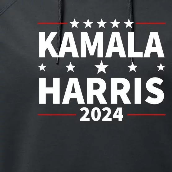 Kamala Harris 2024 Support Graphics Performance Fleece Hoodie