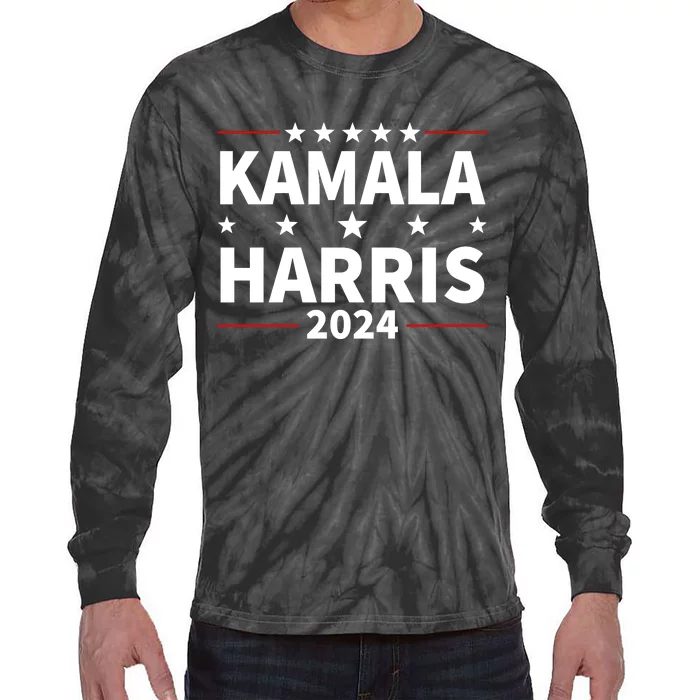 Kamala Harris 2024 Support Graphics Tie-Dye Long Sleeve Shirt