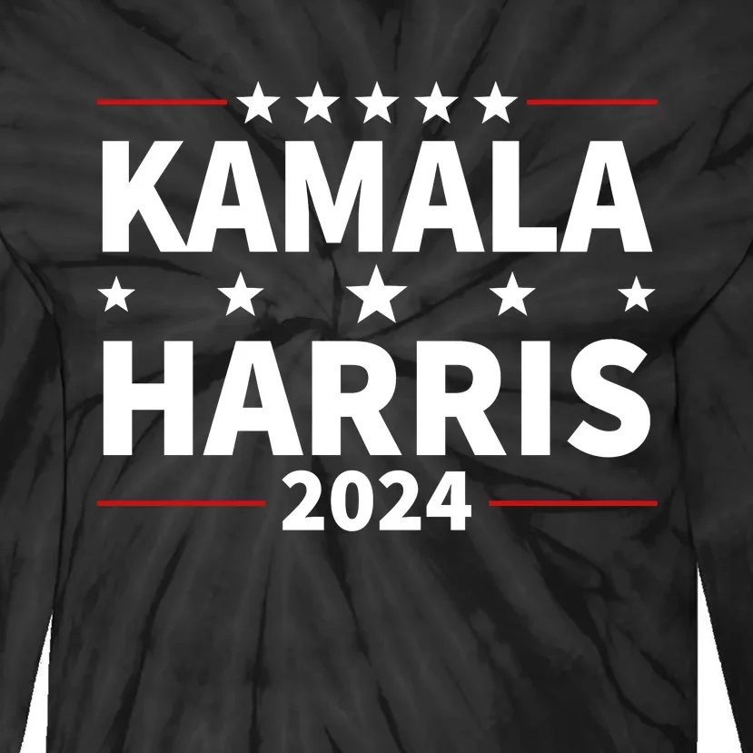 Kamala Harris 2024 Support Graphics Tie-Dye Long Sleeve Shirt