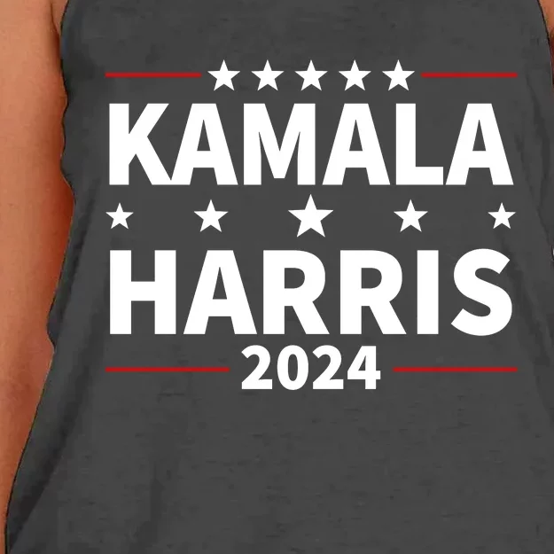 Kamala Harris 2024 Support Graphics Women's Knotted Racerback Tank