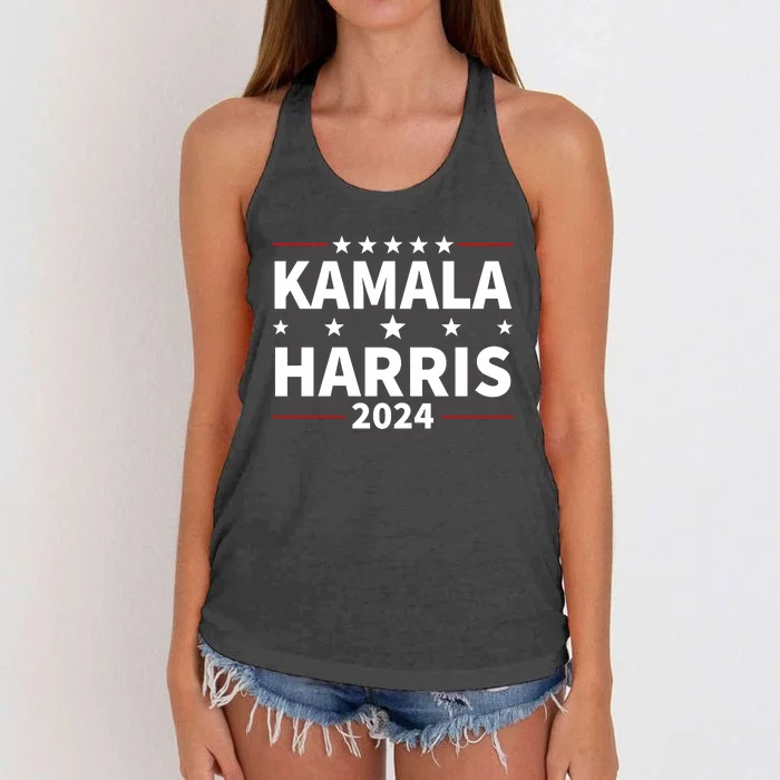 Kamala Harris 2024 Support Graphics Women's Knotted Racerback Tank