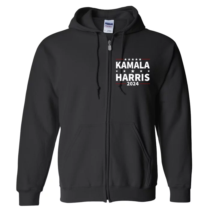 Kamala Harris 2024 Support Graphics Full Zip Hoodie