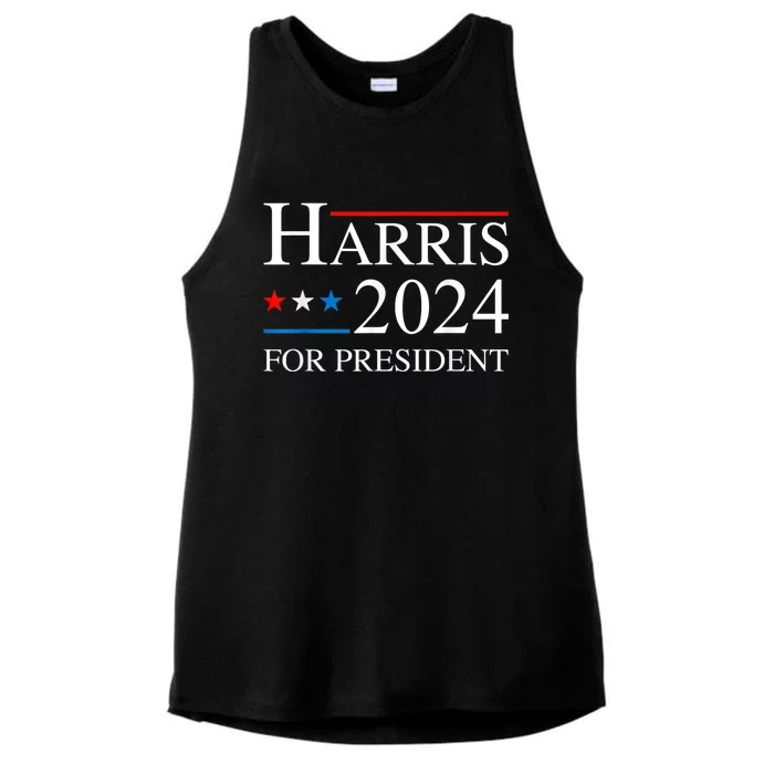 Kamala Harris 2024 For President Election Campaign Ladies Tri-Blend Wicking Tank