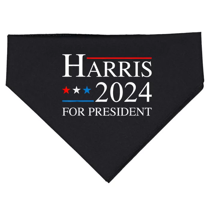 Kamala Harris 2024 For President Election Campaign USA-Made Doggie Bandana