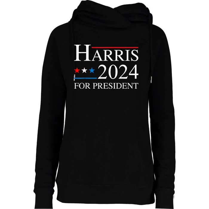 Kamala Harris 2024 For President Election Campaign Womens Funnel Neck Pullover Hood