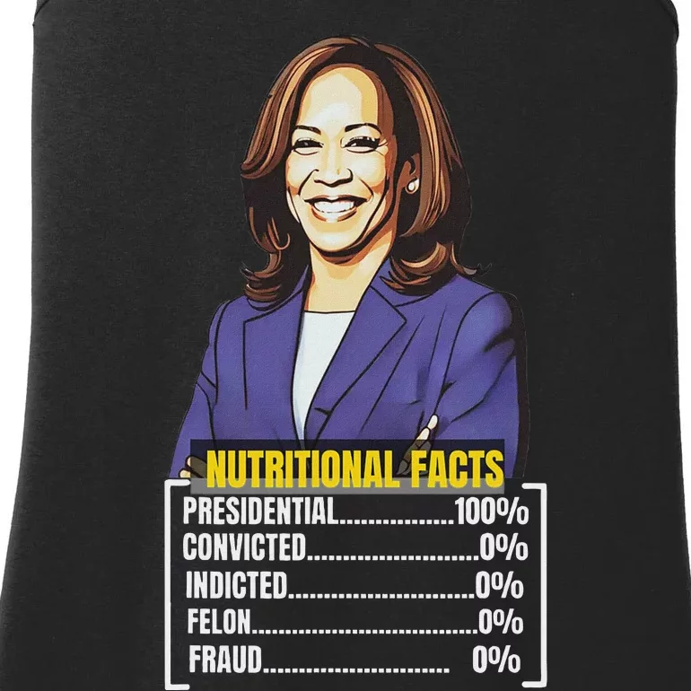 Kamala Harris 2024 For President Harris Versus Trump Facts Ladies Essential Tank