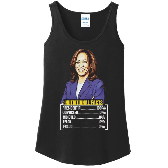 Kamala Harris 2024 For President Harris Versus Trump Facts Ladies Essential Tank