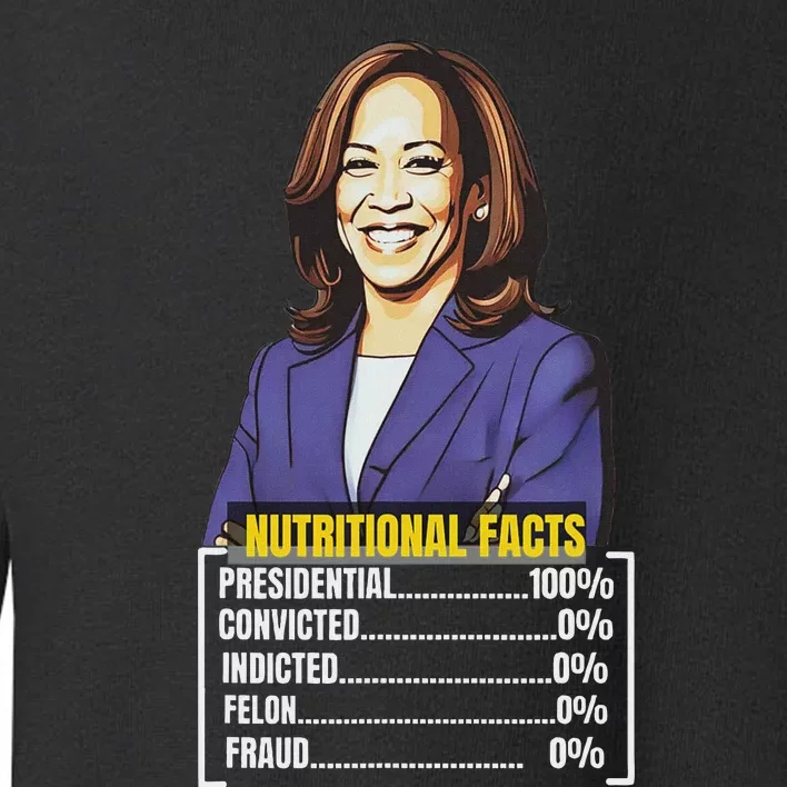 Kamala Harris 2024 For President Harris Versus Trump Facts Toddler Sweatshirt