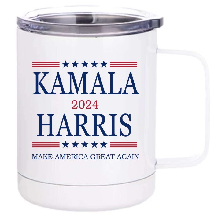 Kamala Harris 2024 Make America Great Again Front & Back 12oz Stainless Steel Tumbler Cup