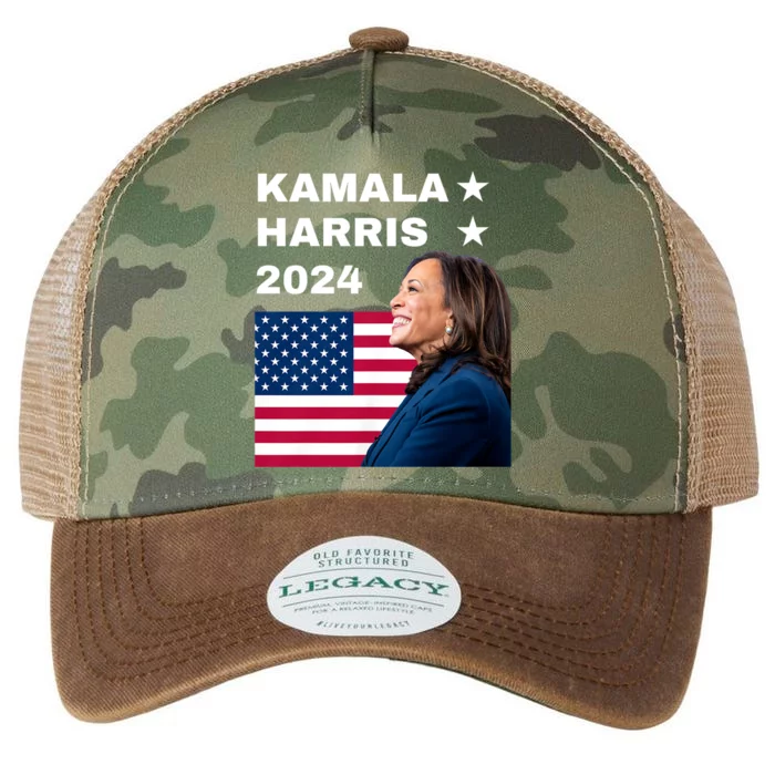 Kamala Harris 2024 Kamala For President Legacy Tie Dye Trucker Hat