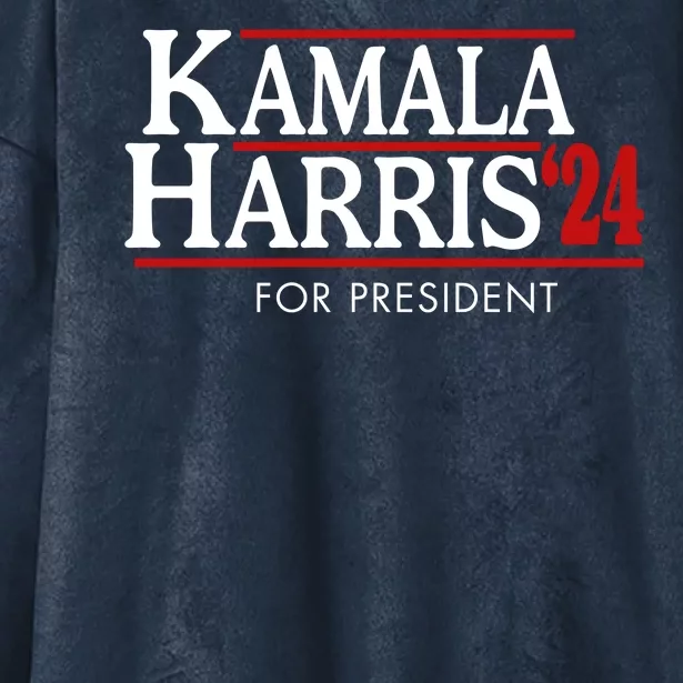 Kamala Harris 2024 For President Election Political Hooded Wearable Blanket