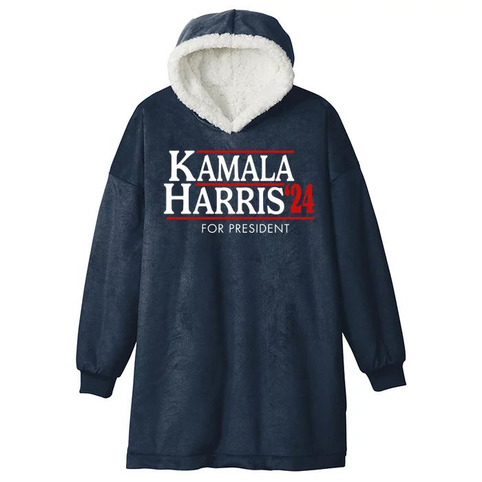 Kamala Harris 2024 For President Election Political Hooded Wearable Blanket