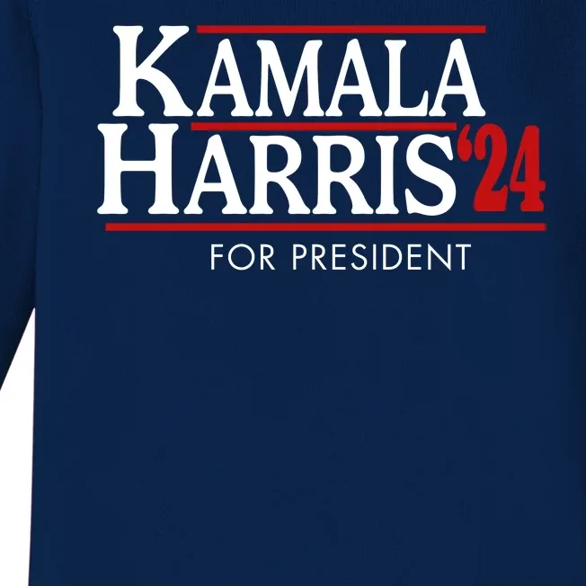 Kamala Harris 2024 For President Election Political Baby Long Sleeve Bodysuit