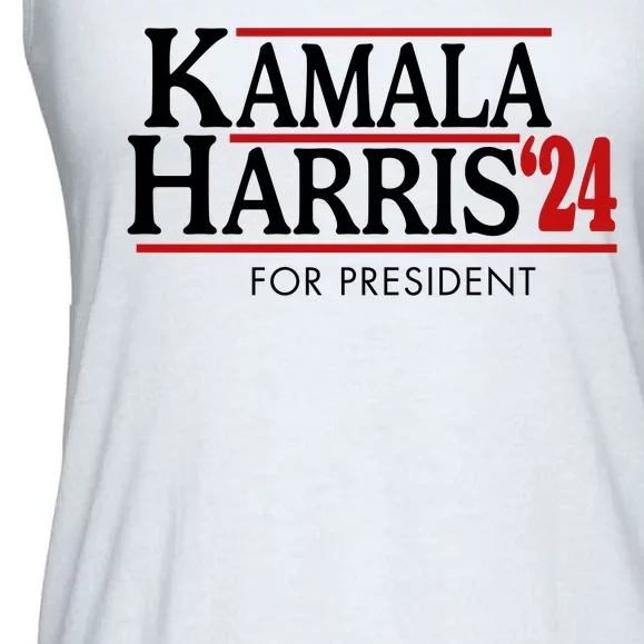 Kamala Harris 2024 For President Election Political Ladies Essential Flowy Tank