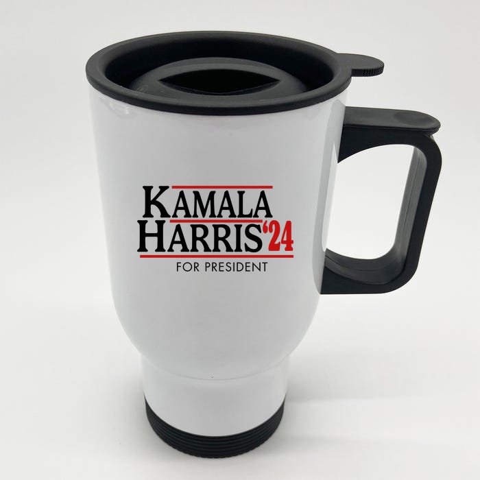 Kamala Harris 2024 For President Election Political Front & Back Stainless Steel Travel Mug