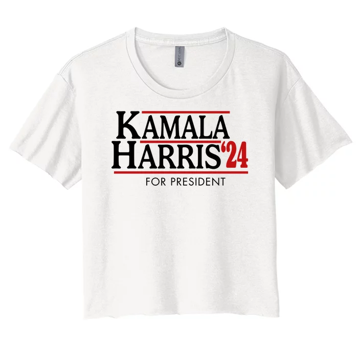 Kamala Harris 2024 For President Election Political Women's Crop Top Tee