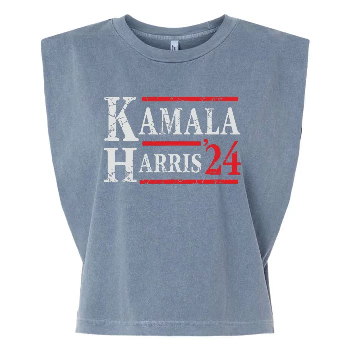 Kamala Harris 2024 Election President Democrat Garment-Dyed Women's Muscle Tee