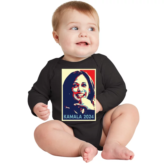 Kamala Harris 2024 For President Campaign Baby Long Sleeve Bodysuit