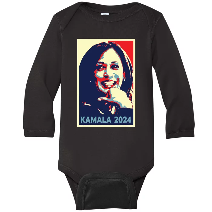 Kamala Harris 2024 For President Campaign Baby Long Sleeve Bodysuit