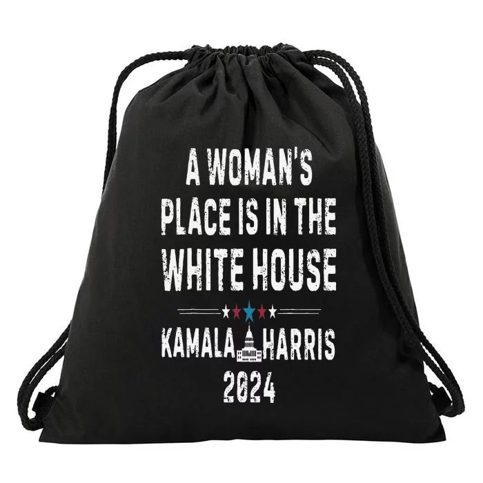 Kamala Harris 2024 President Save Democracy Drawstring Bag