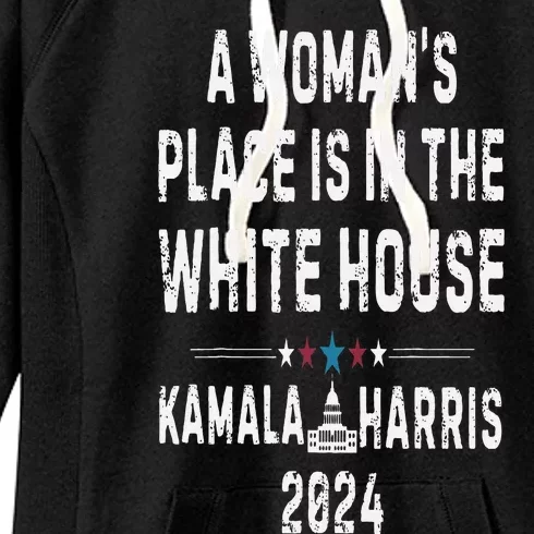 Kamala Harris 2024 President Save Democracy Women's Fleece Hoodie