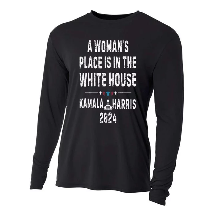 Kamala Harris 2024 President Save Democracy Cooling Performance Long Sleeve Crew