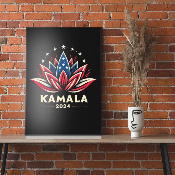 Kamala Harris 2024 Presidential Campaign American Lotus Gift Poster