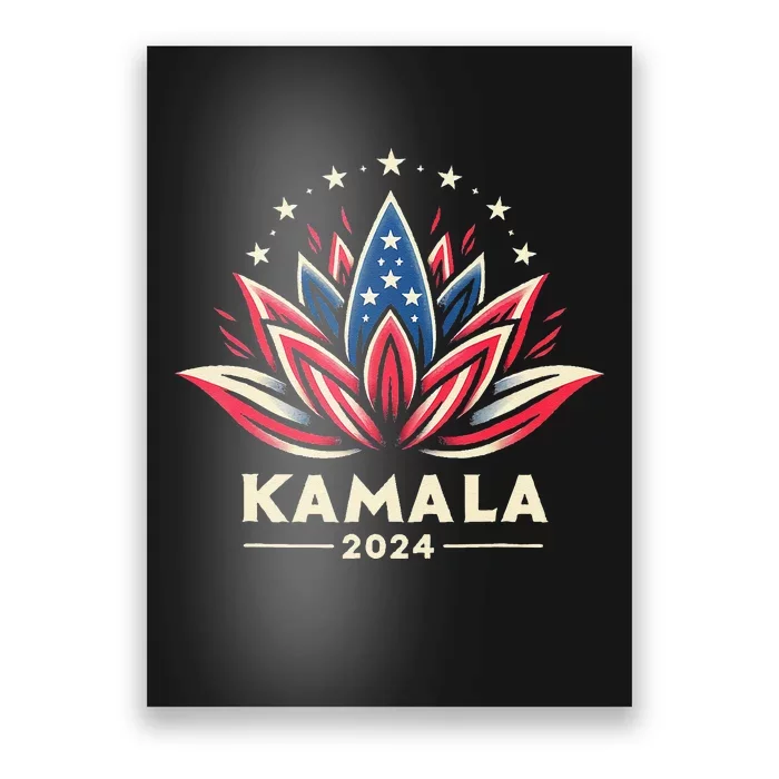 Kamala Harris 2024 Presidential Campaign American Lotus Gift Poster