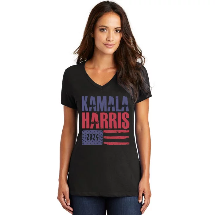 Kamala Harris 2024 Support Graphic Women's V-Neck T-Shirt