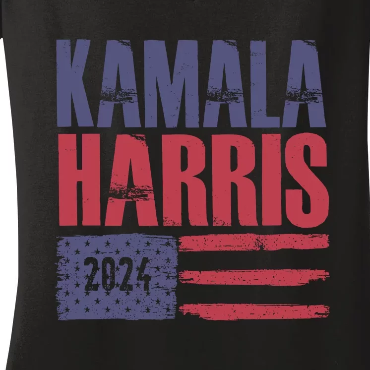 Kamala Harris 2024 Support Graphic Women's V-Neck T-Shirt