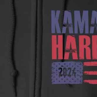 Kamala Harris 2024 Support Graphic Full Zip Hoodie