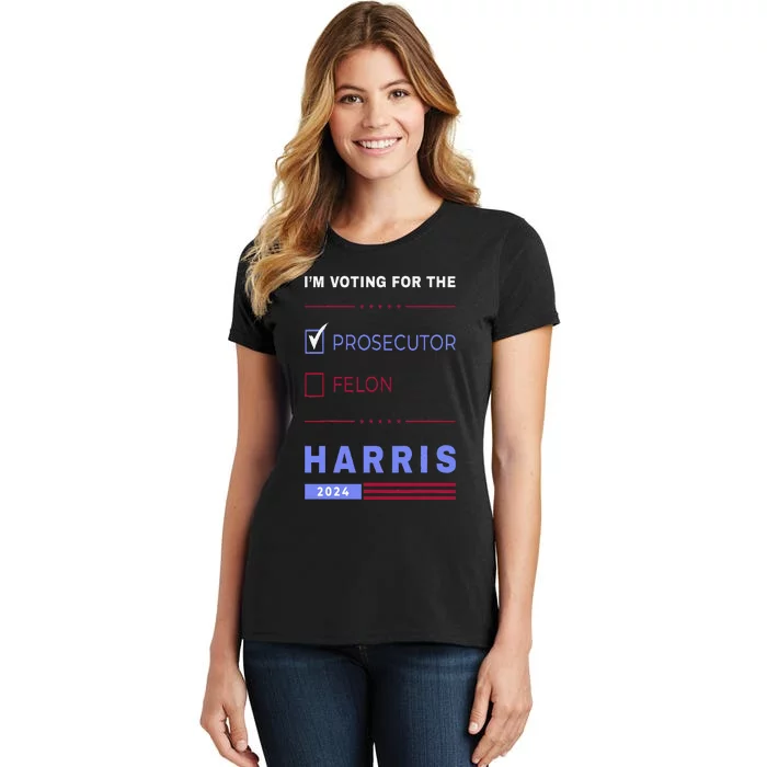 Kamala Harris 2024 IM Voting For The Prosecutor. Vote Blue Women's T-Shirt