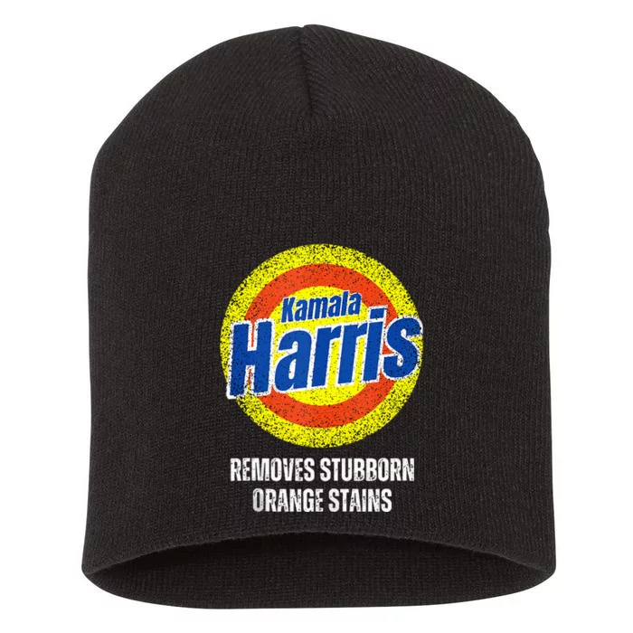 Kamala Harris 2024 Vote Detergent Funny Antitrump Short Acrylic Beanie