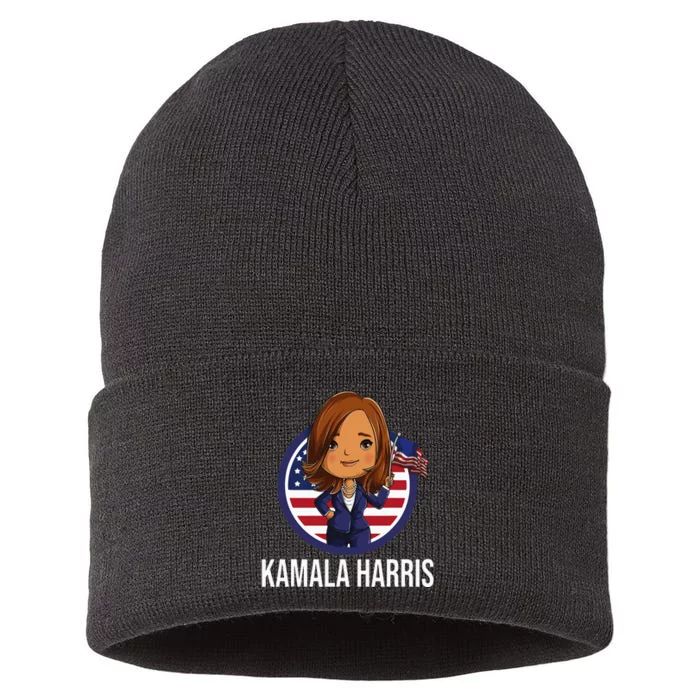 Kamala Harris 2021 Us Cute Sustainable Knit Beanie