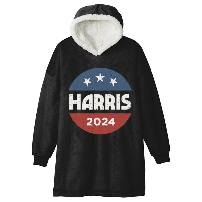 Kamala Harris 2024 Democrat Women Madam President Election Hooded Wearable Blanket