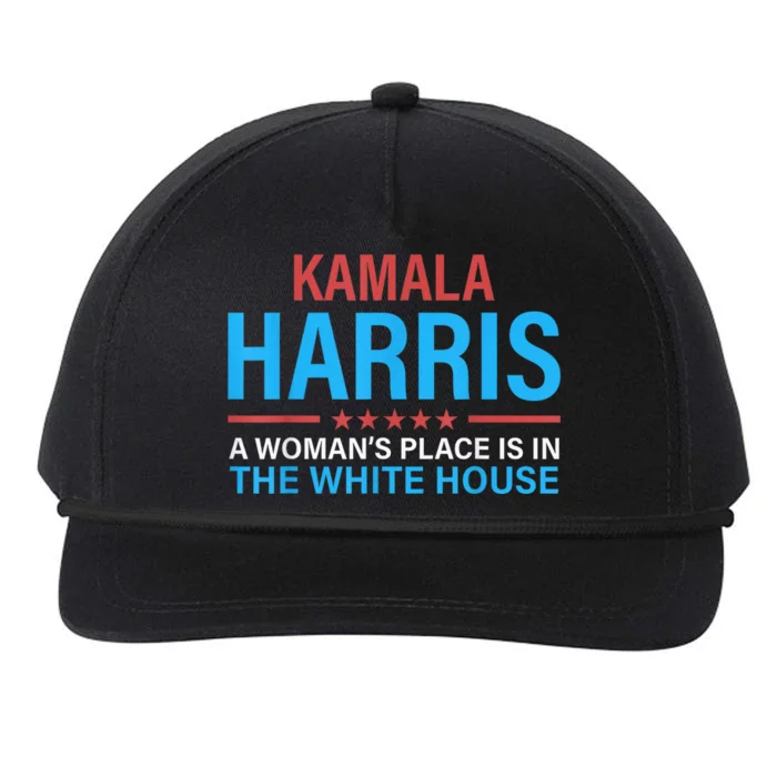 Kamala Harris 2024 A WomanS Place Is In The White House President Kamalaharris Snapback Five-Panel Rope Hat